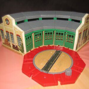 Thomas Wooden Railway Train Track Tidmouth Sheds Roundhouse Shed Turntable